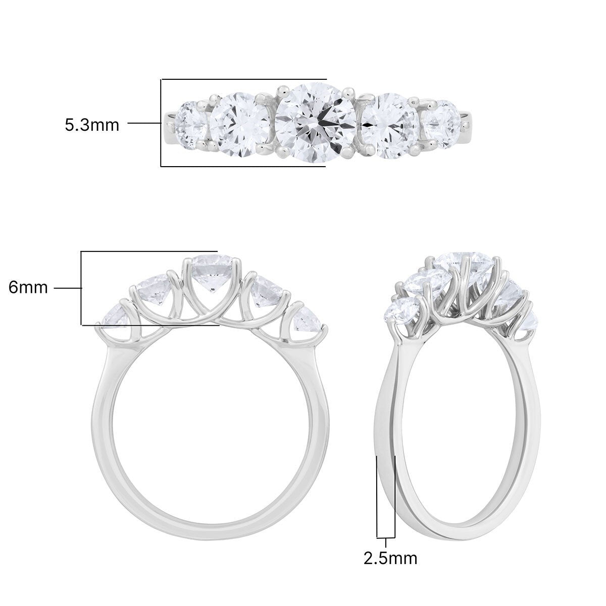 Costco 1.57ct round brilliant diamond ring size K (British brand)