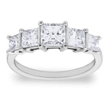 Costco princess cut diamond ring 2ct 18ct white gold, imported from UK