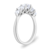 Diamond ring 1.57ctw round brilliant 18ct white gold size L (British brand)