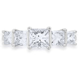 Costco princess cut diamond 5 stone ring 2ctw size K (British brand)