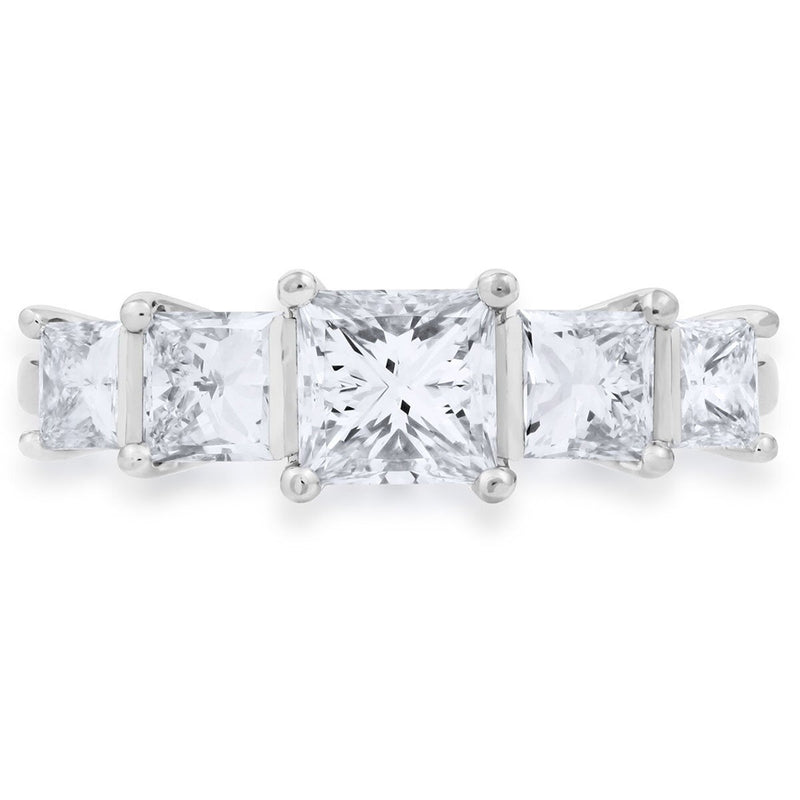 Costco princess cut diamond ring 2ct 18ct white gold, imported from UK