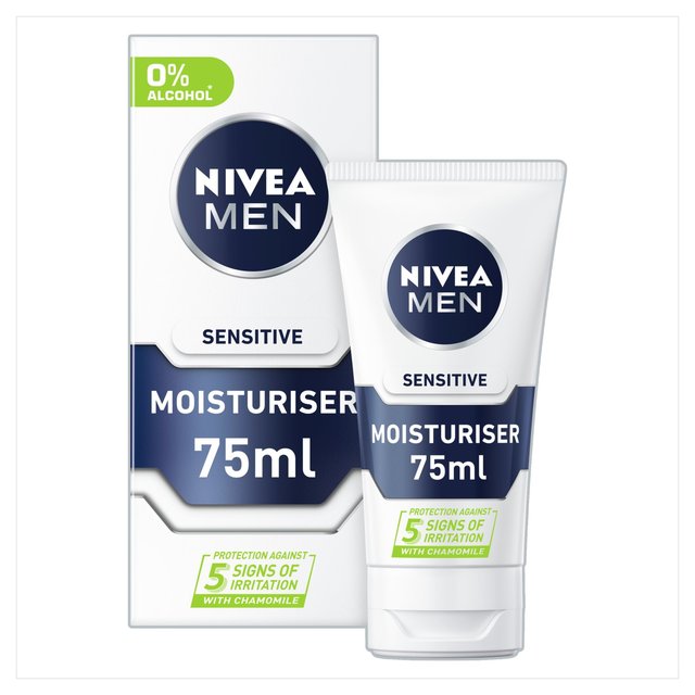 NIVEA MEN Sensitive Face Moisturiser with 0% Alcohol    75ml GOODS M&S   