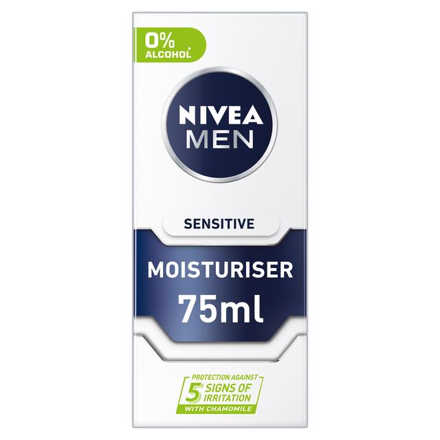 NIVEA MEN Sensitive Face Moisturiser with 0% Alcohol    75ml