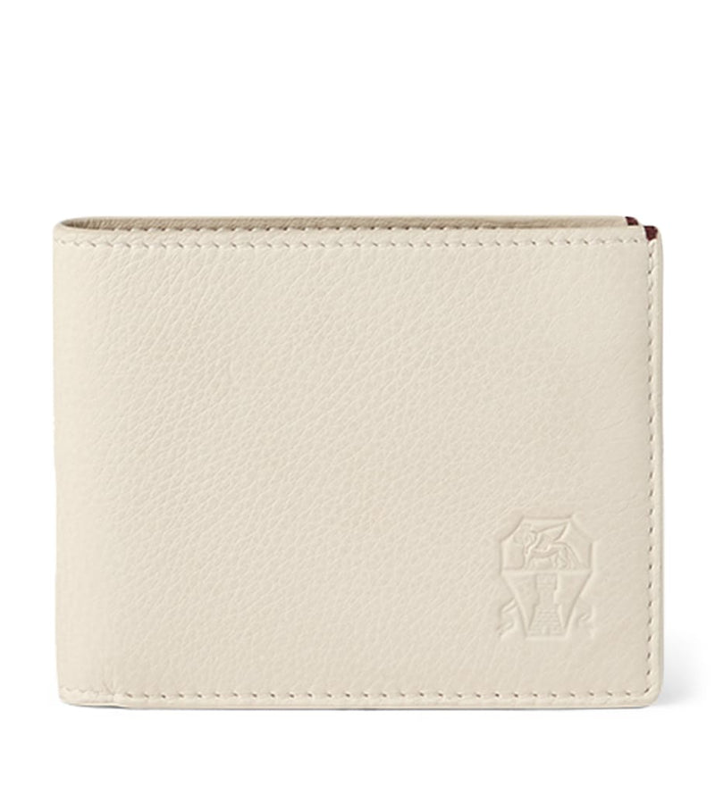 Brunello Cucinelli leather bifold wallet with six card slots (British brand)