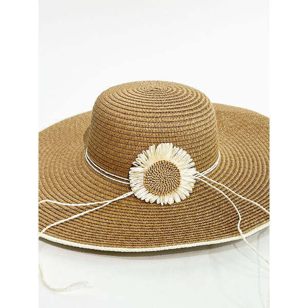 SVNX sunflower straw sun hat, UK version
