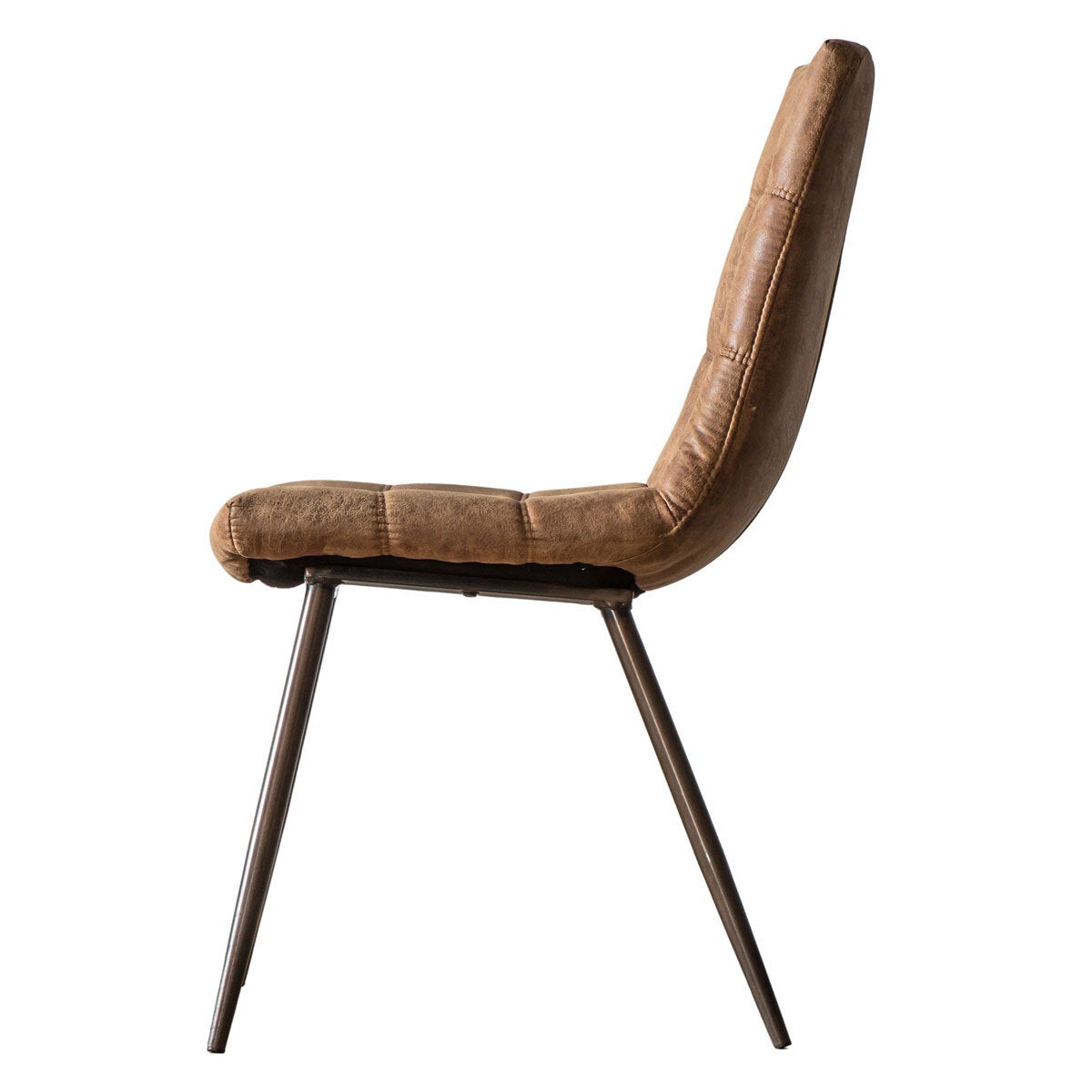Gallery Darwin brown faux leather dining chair 2 pack, UK version