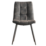 Gallery grey faux leather dining chair set of 2 - British product