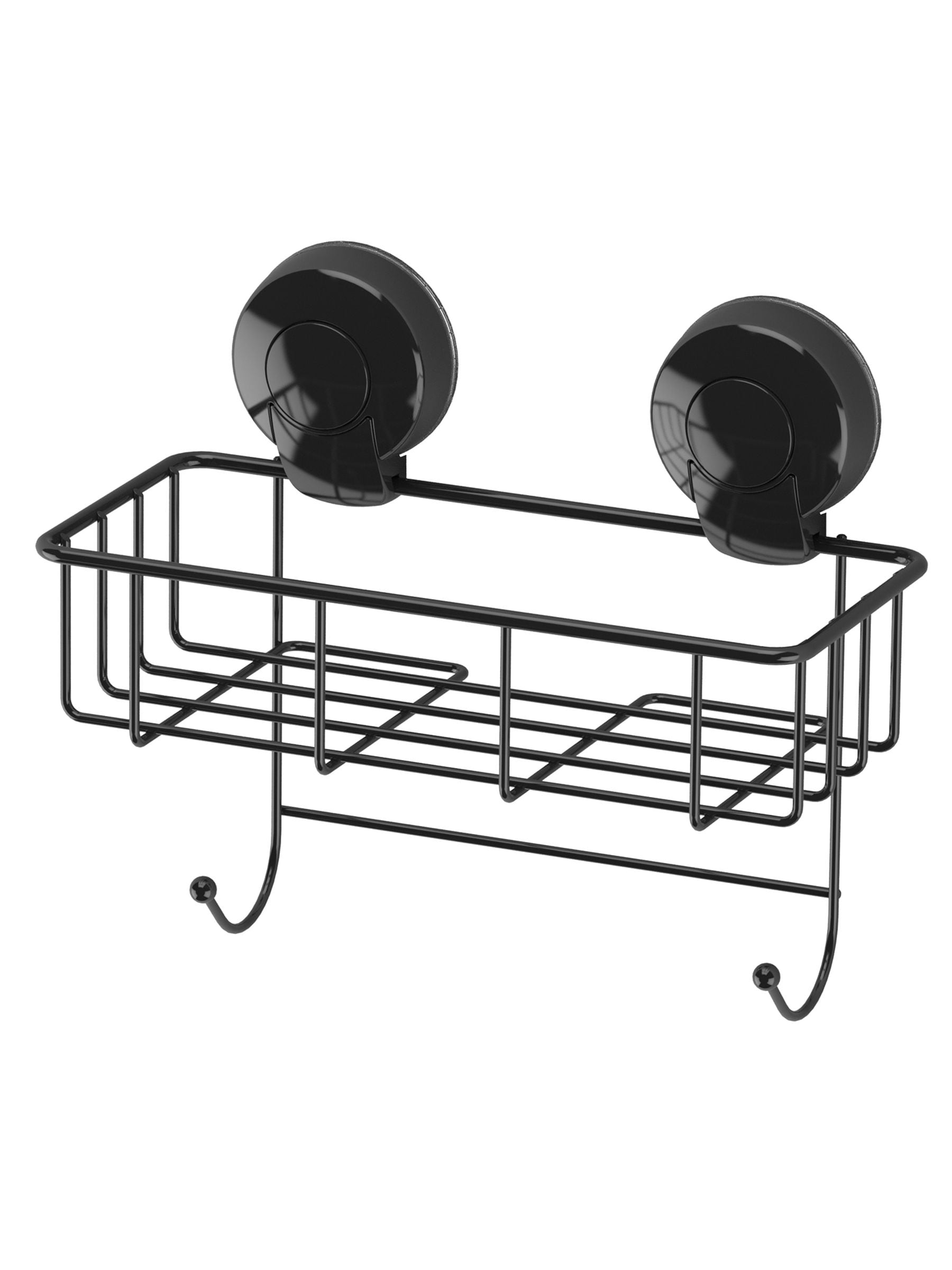 Showerdrape black wall-mounted sponge basket (British brand)