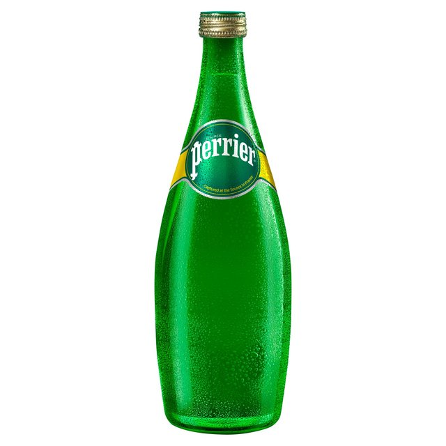 Perrier Sparkling Natural Mineral Water Glass   750ml