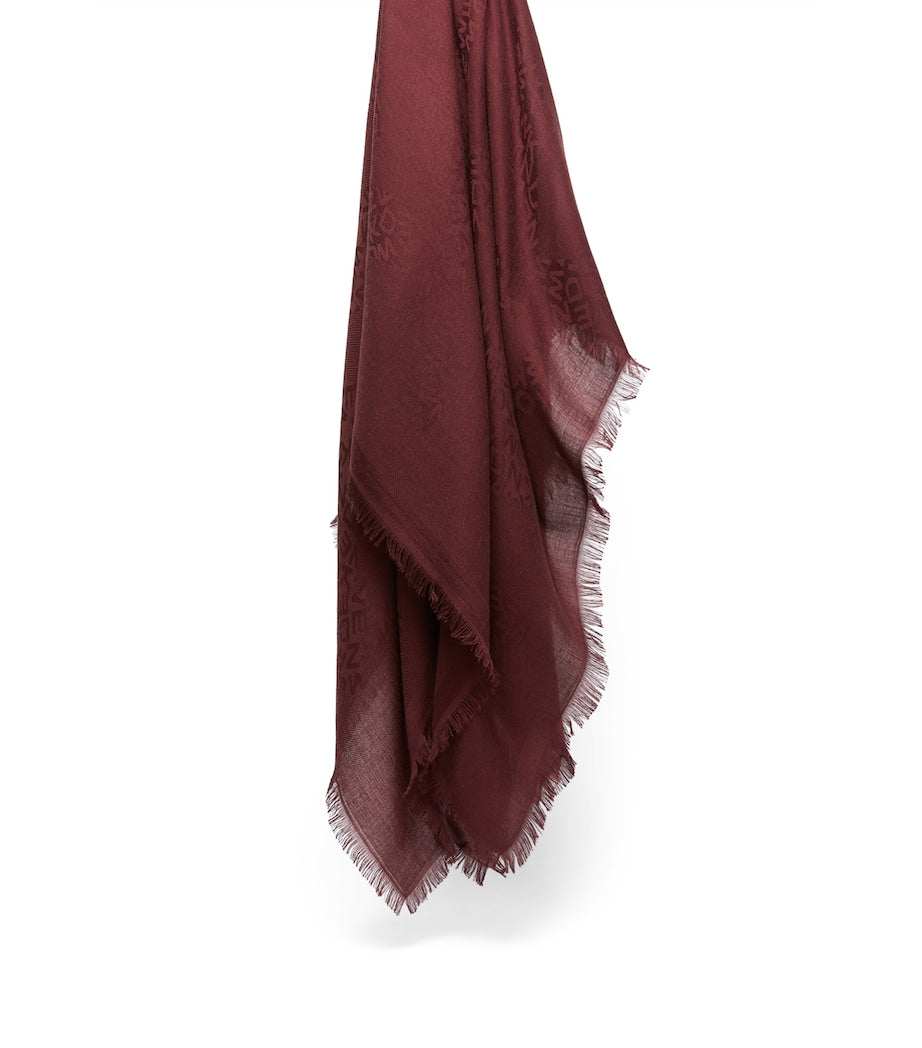 Weekend Max Mara modal-cashmere logo scarf 136cm, imported from the UK