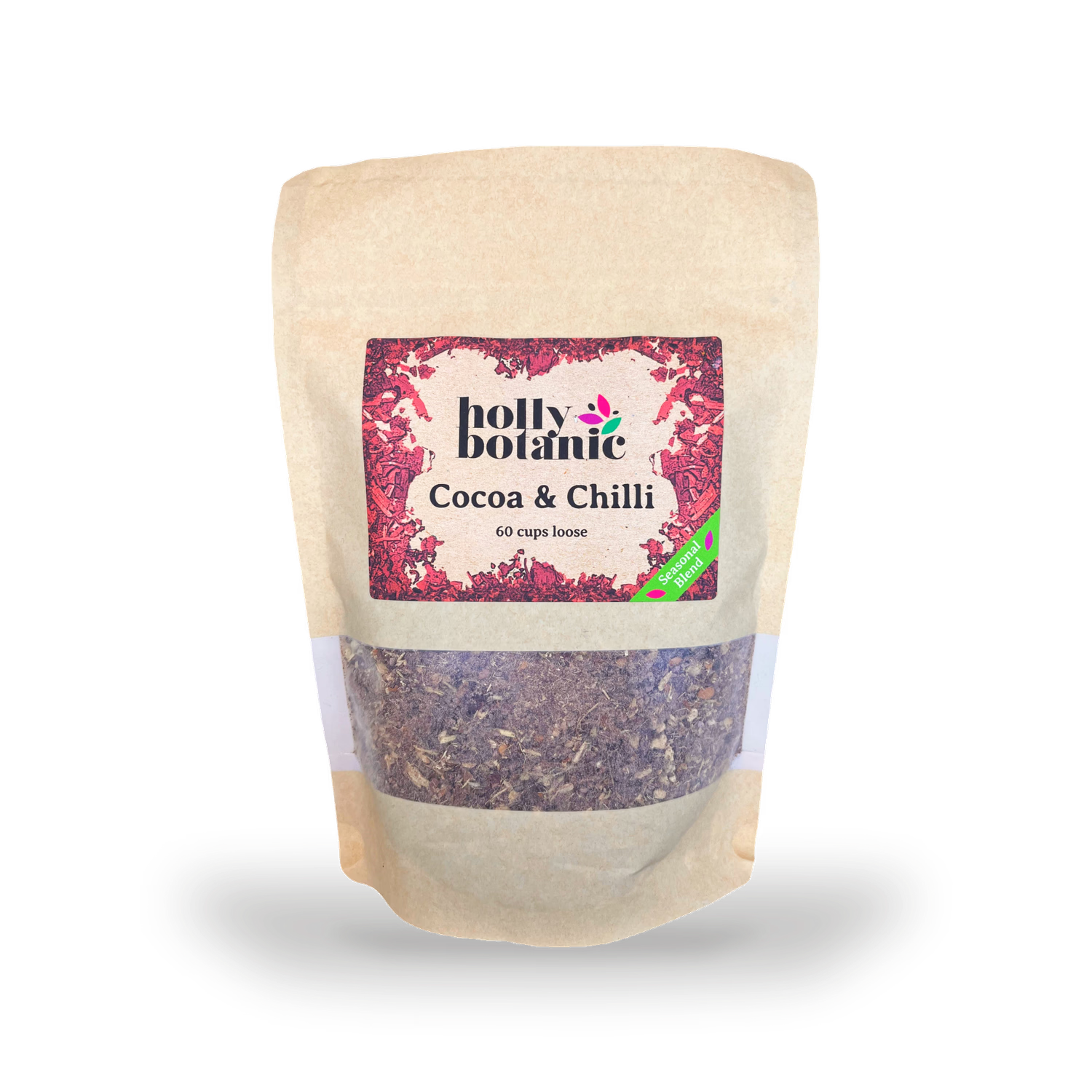 Holly Botanic cocoa chilli tisane loose leaf 60 cup (British brand)