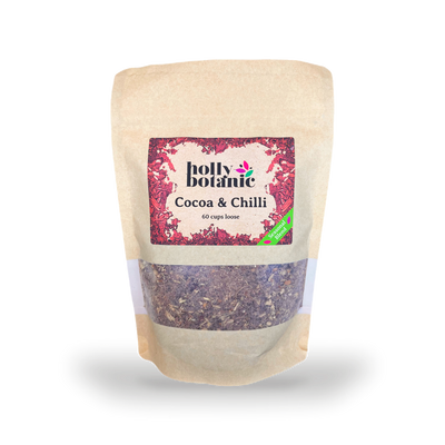 Holland & Barrett Holly Botanic Cocoa & Chilli Tisane Herbal Tea 60 Cup Loose- Buy online at McGrocer