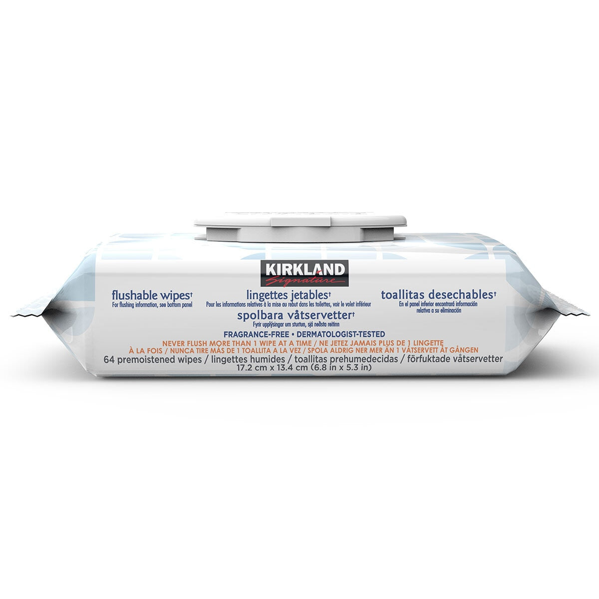 Kirkland Signature moist flushable wipes 640 count, UK version