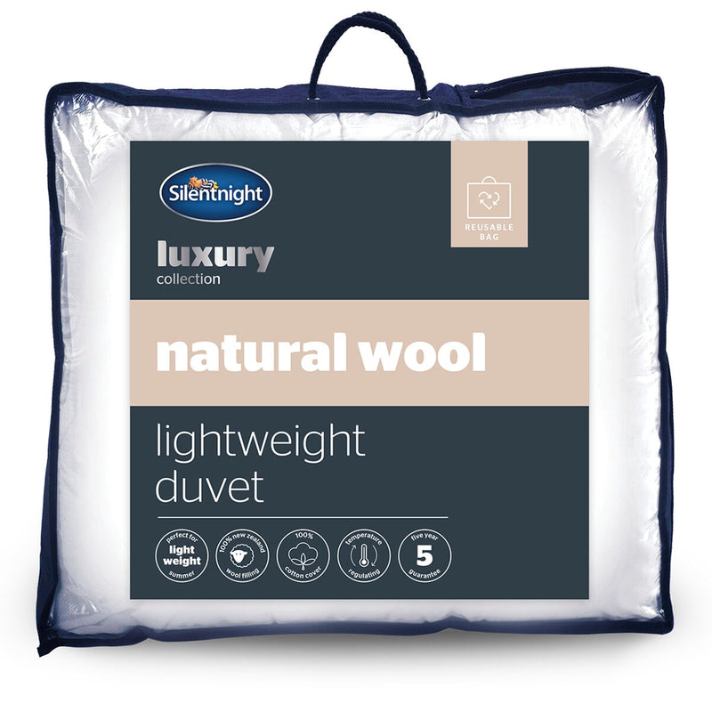Silentnight natural wool duvet, lightweight and hypoallergenic (British brand)
