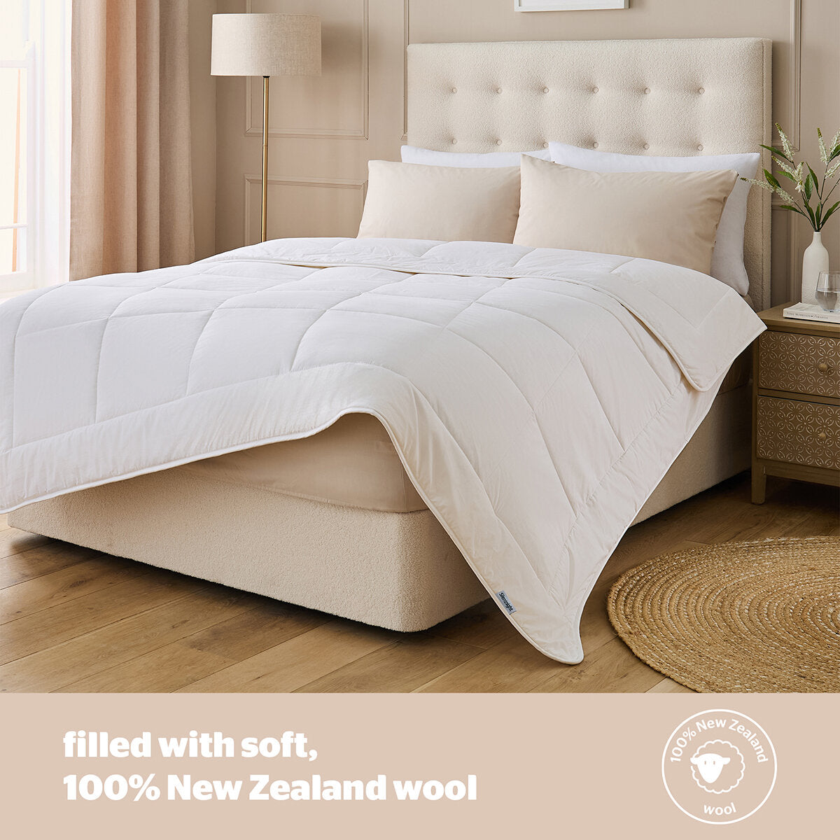 Silentnight natural wool duvet, lightweight and hypoallergenic (British brand)