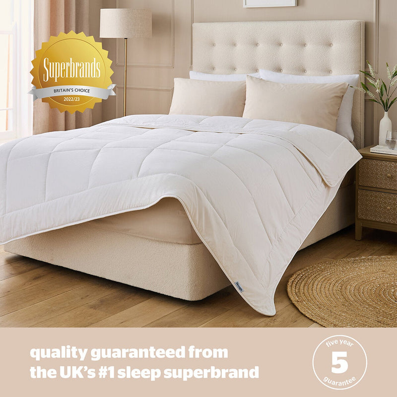 Silentnight natural wool duvet, lightweight and hypoallergenic (British brand)