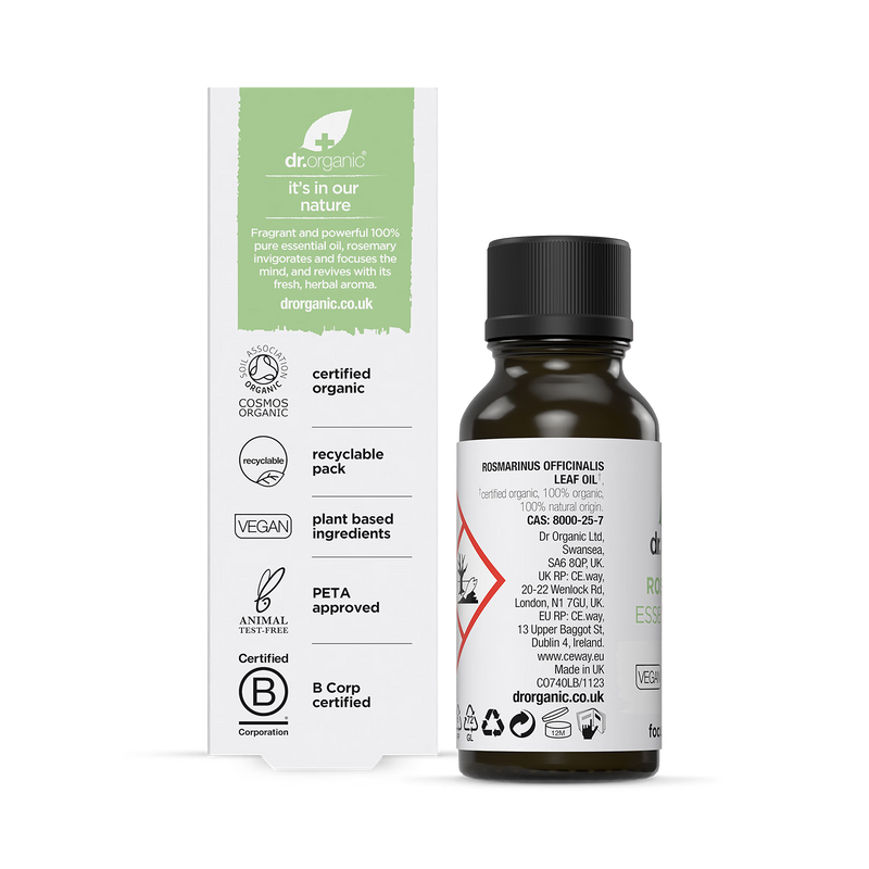 Dr Organic Rosemary Essential Oil 10ml - British product