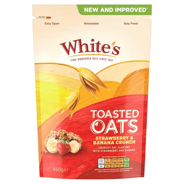 White's Toasted Oats Strawberry & Banana Crunch   450g GOODS M&S   