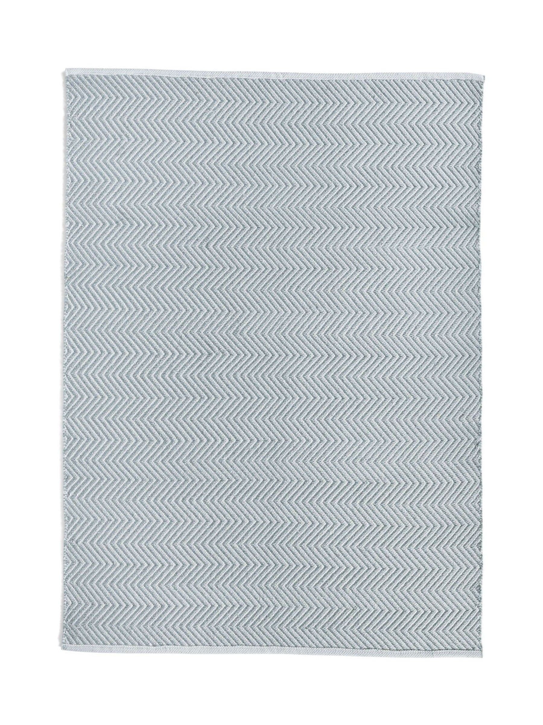 My Mat Sky Grey herringbone woven rug - British product