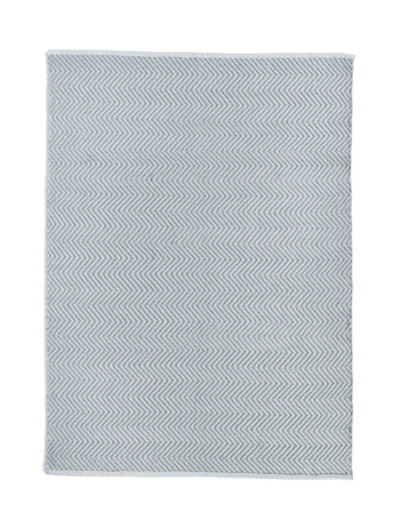 My Mat Sky Grey herringbone woven rug - British product