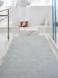 My Mat Sky Grey herringbone woven rug - British product