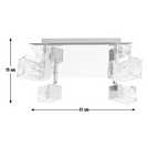 Argos Home Mira Chrome 4 light bathroom cube spotlights - British product