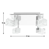 Argos Home Mira Chrome 4 light bathroom cube spotlights - British product