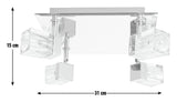 Argos Home Mira Chrome 4 light bathroom cube spotlights - British product