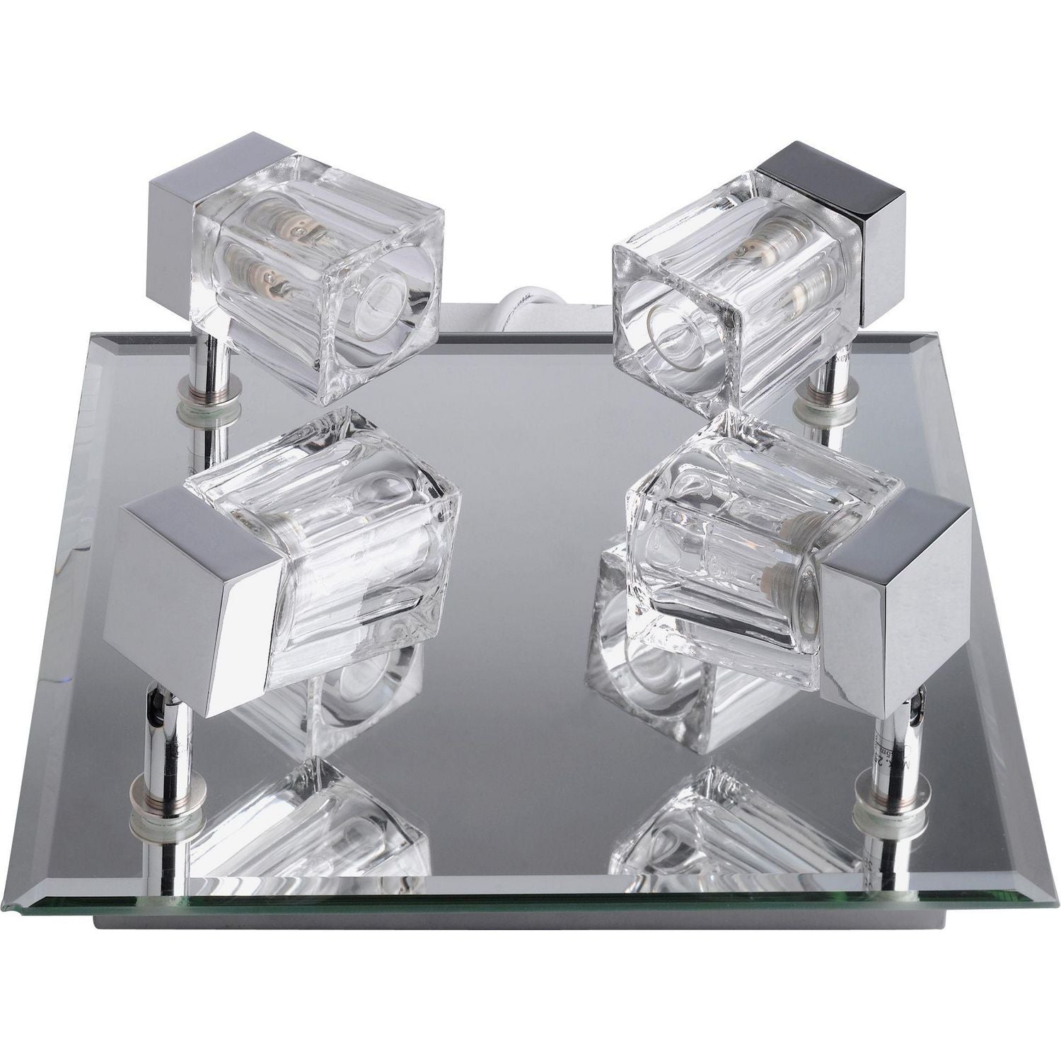 Argos Home Mira Chrome 4 light bathroom cube spotlights - British product