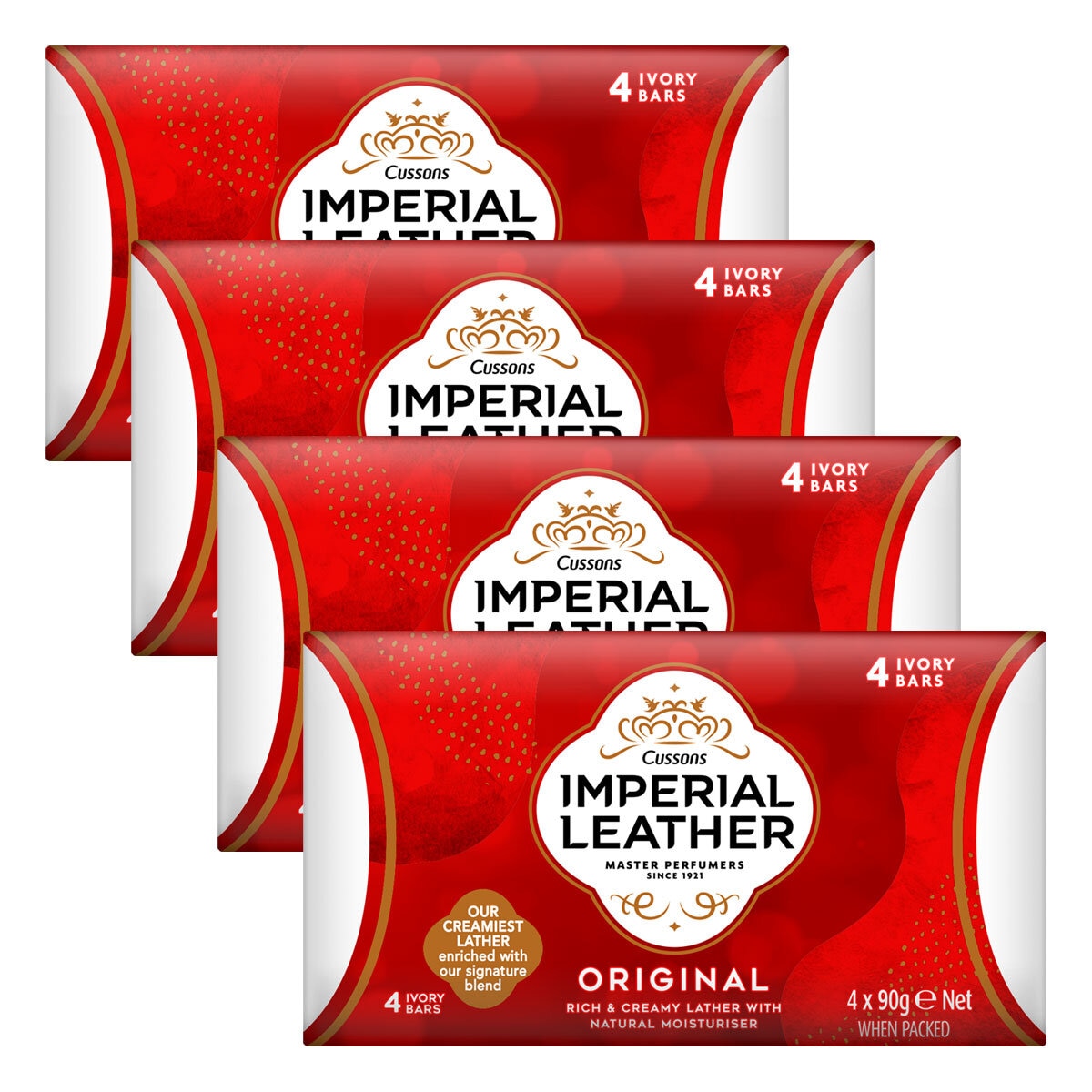Imperial Leather Original soap bar 4 x 90g, UK version