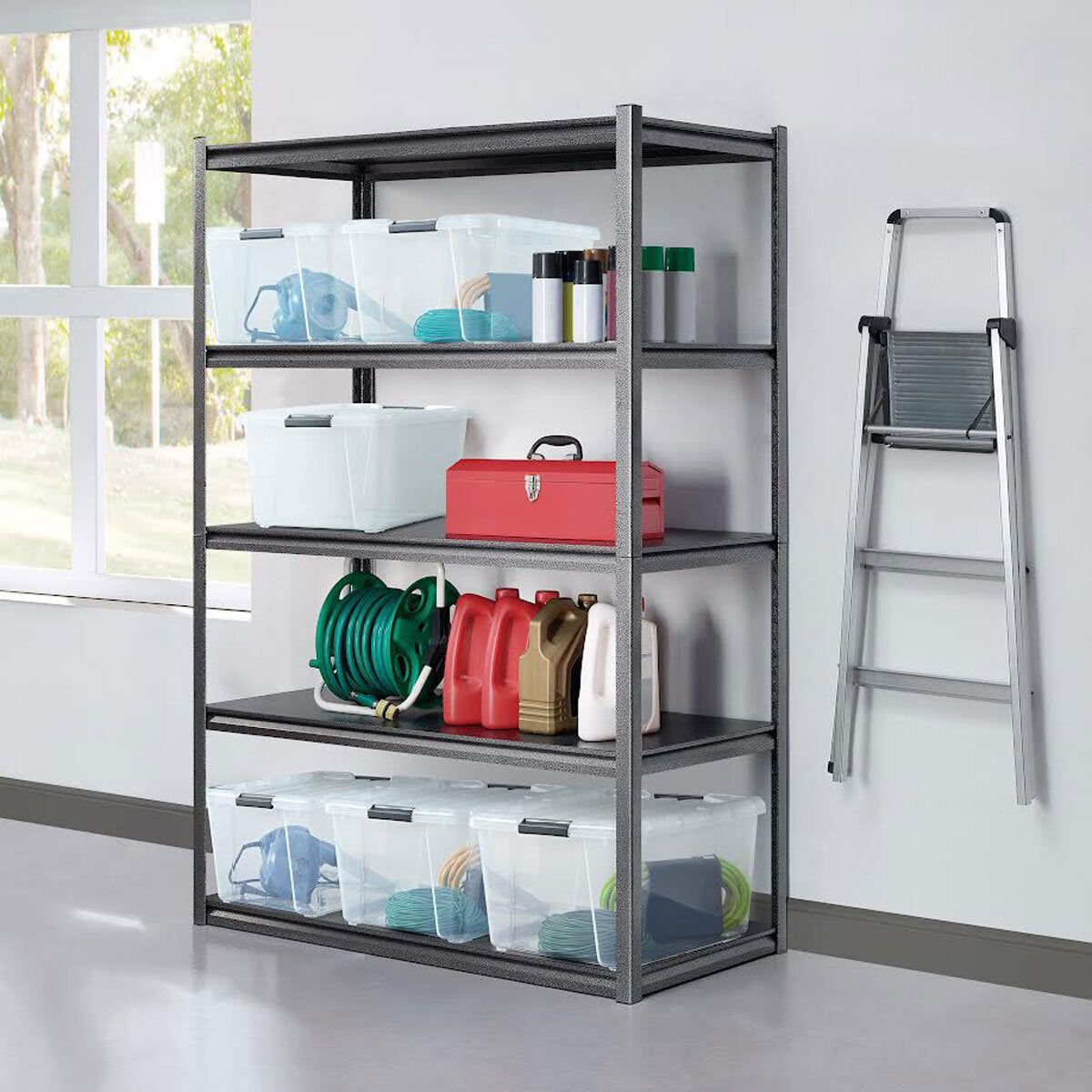 Gorilla 5 Tier 6ft x 4ft x 2ft (183 x 122 x 61cm) Step Beam Heavy Duty Modular Storage Shelf Rack GOODS Costco UK