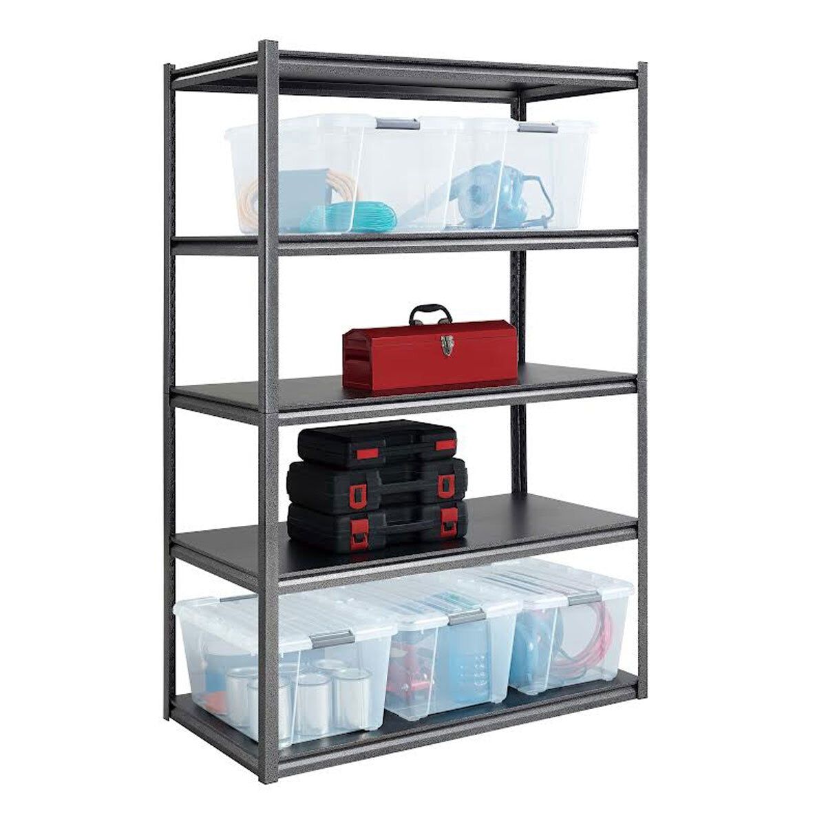 Gorilla 5 Tier 6ft x 4ft x 2ft (183 x 122 x 61cm) Step Beam Heavy Duty Modular Storage Shelf Rack GOODS Costco UK