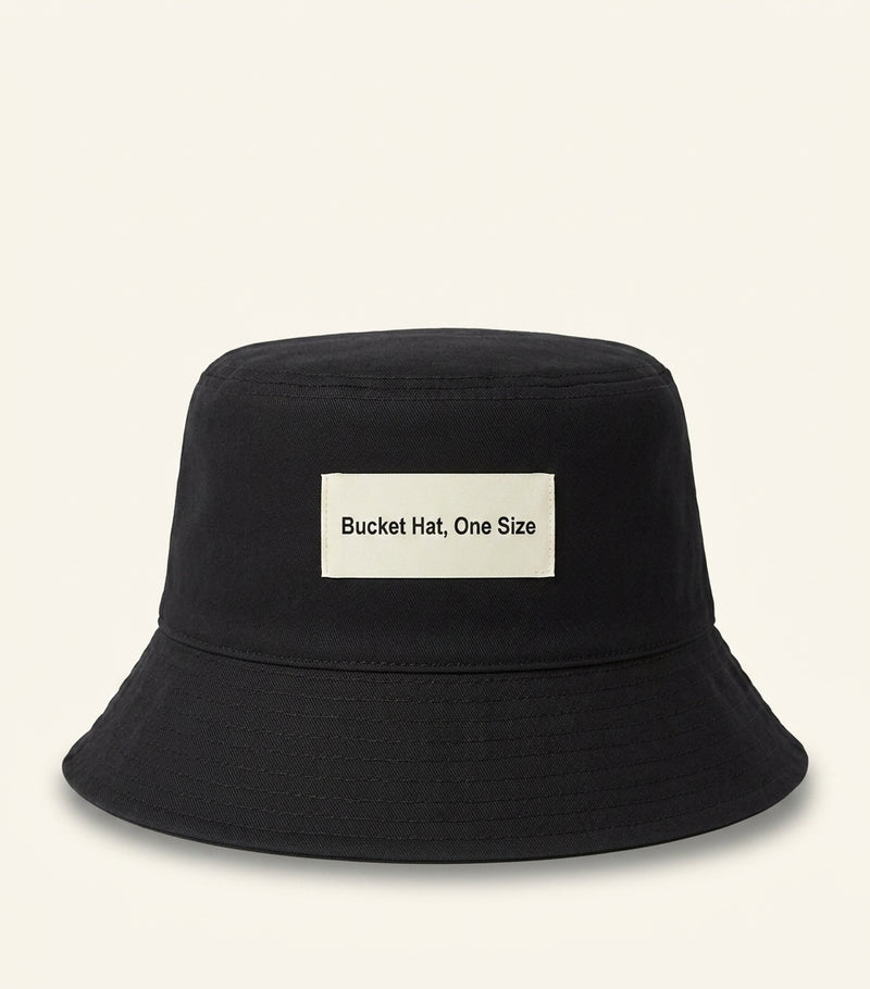 Prada shearling bucket hat with iconic Triangle logo, imported from the UK