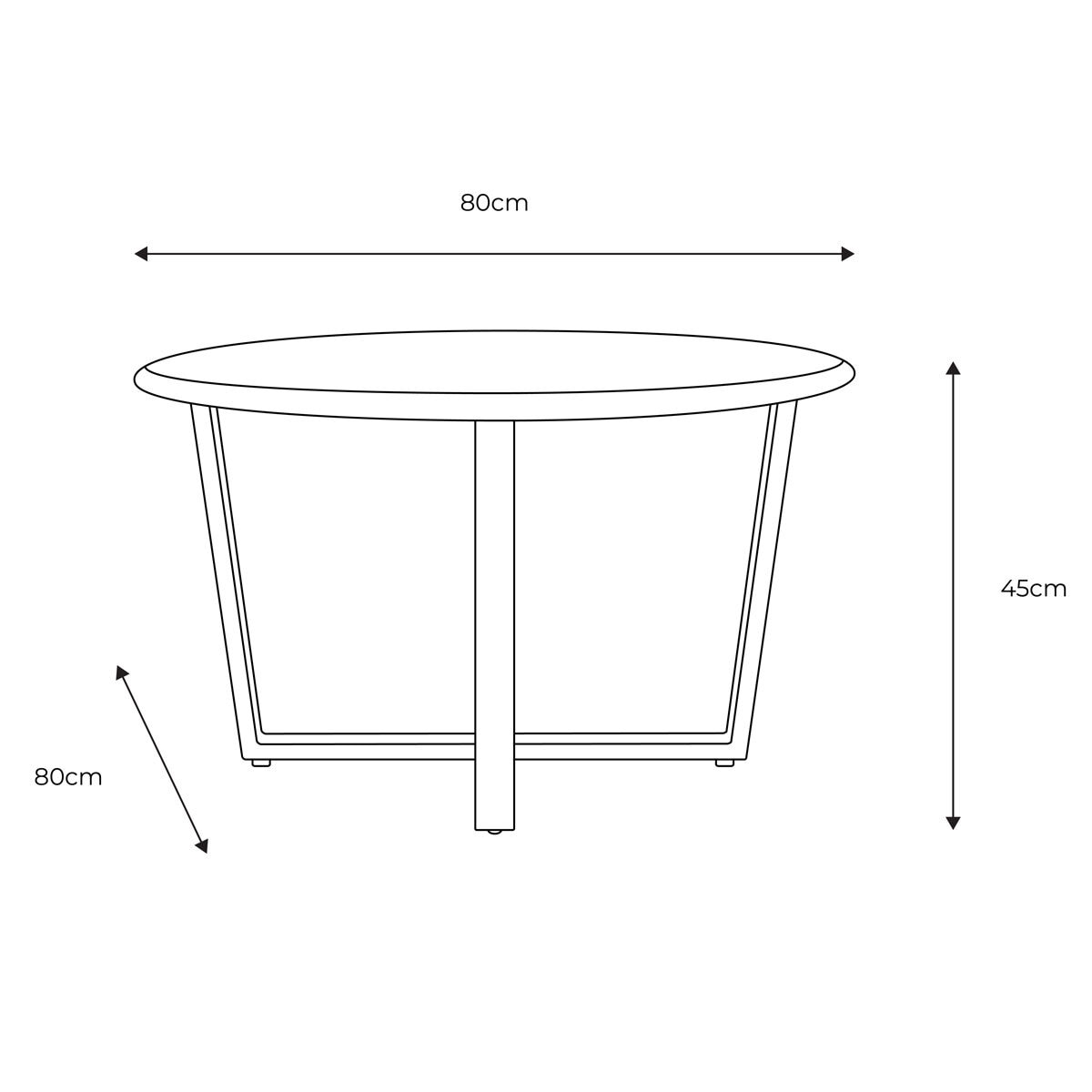 Gallery white faux travertine coffee table (British brand)