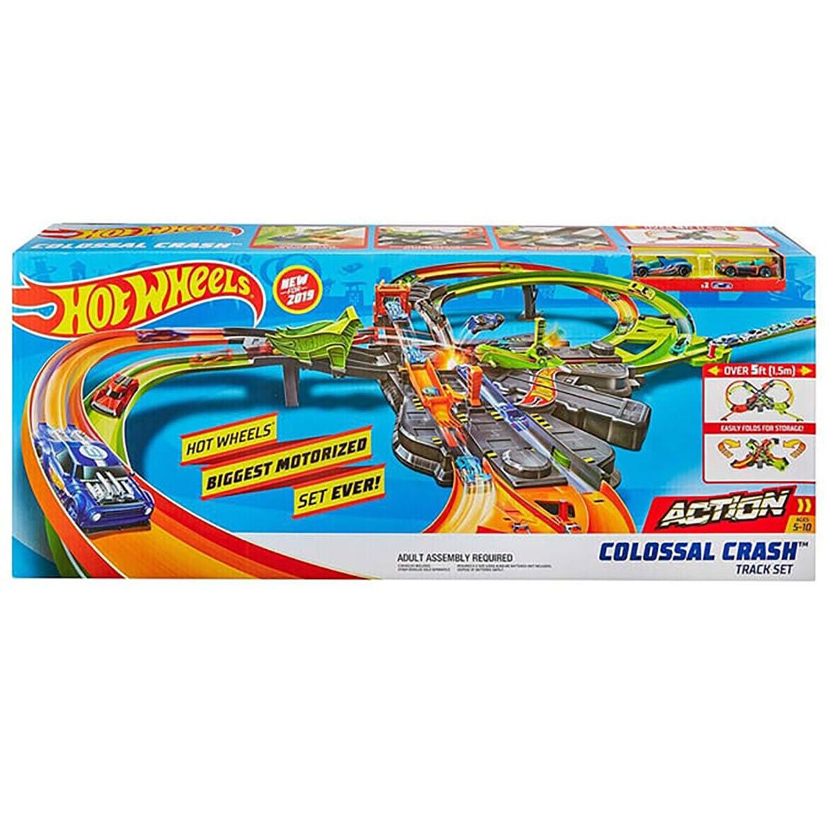 Hot Wheels Colossal Speed Crash Motorized Track Set (13+ Years)