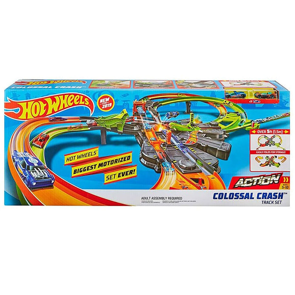 Hot Wheels Colossal Speed Crash Motorized Track Set (13+ Years)