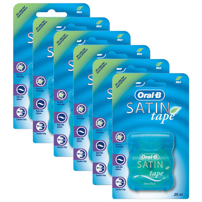Costco UK Oral-B Mint Satin Tape Floss 6 x 25m- Buy online at McGrocer