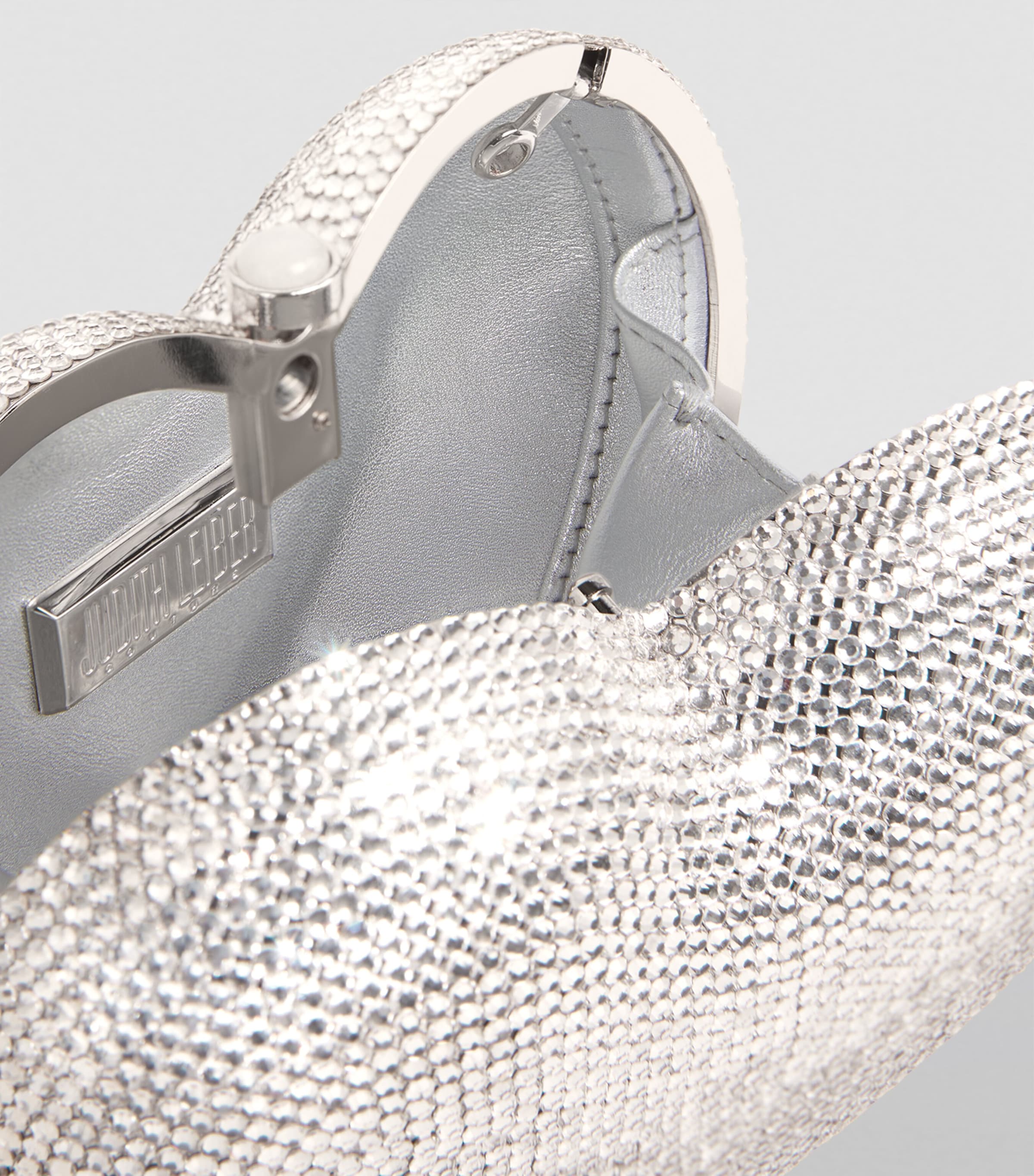 Judith Leiber heart-shaped crystal clutch bag, imported from the UK