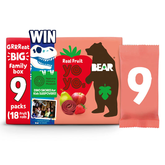 BEAR Fruit Yoyos Strawberry Family Pack x9 20g GOODS Sainsburys   