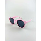 SVNX pink round frame sunglasses with heart lenses, UK version