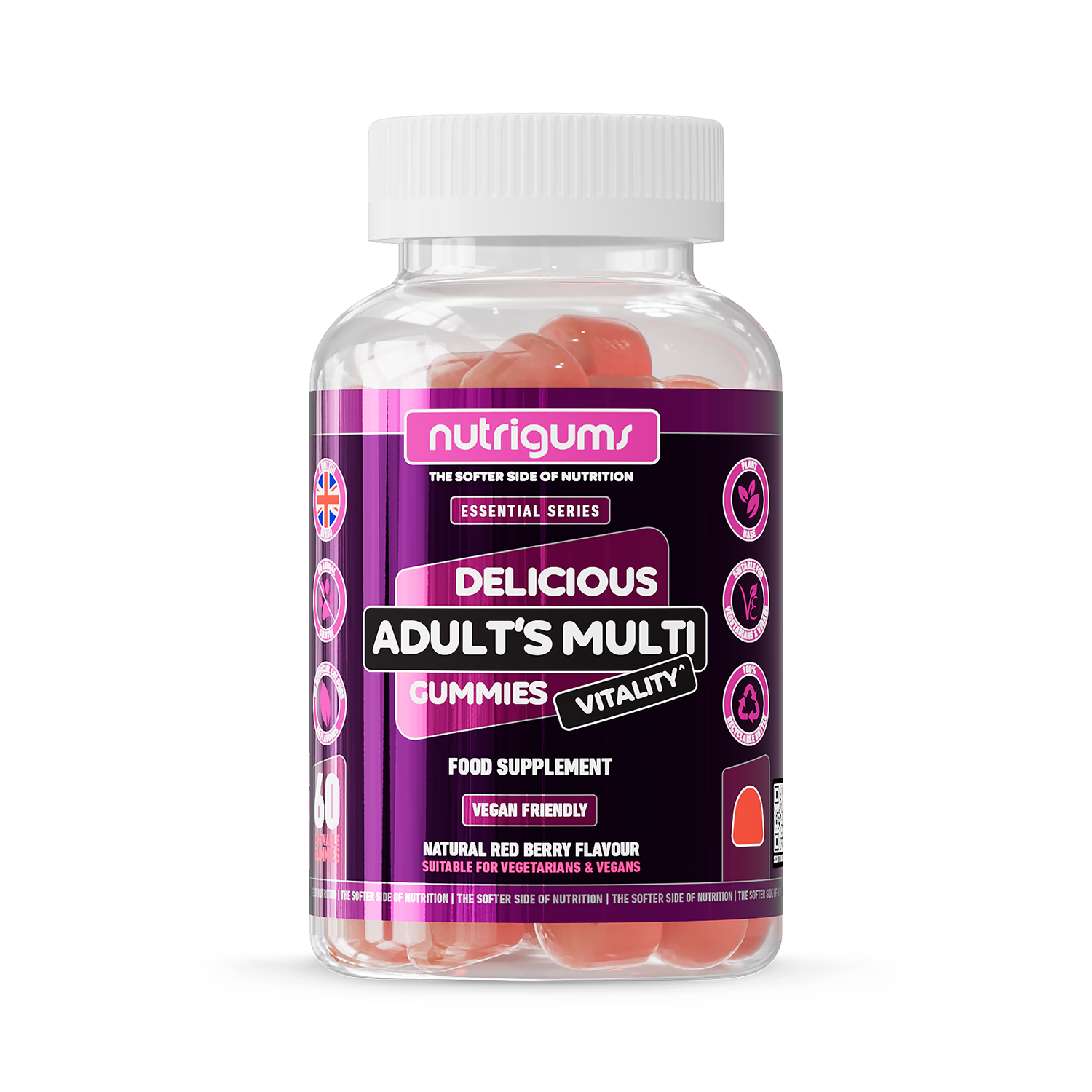 Nutrigums Adult's Multi Vitality Gummies 60 count - British product