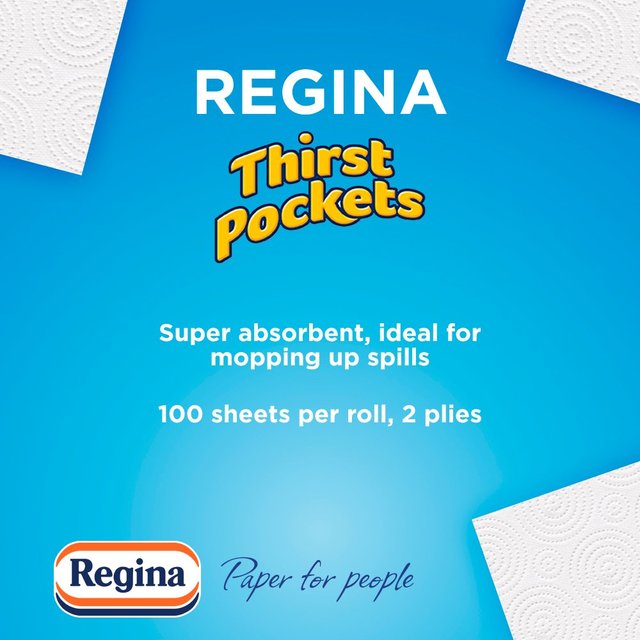 Regina Thirst Pockets Kitchen Roll   3 per pack