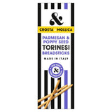 Crosta & Mollica Torinesi Parmesan & Poppy Seed Breadsticks   120g GOODS M&S   