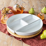 Over & Back Bamboo Lazy Susan with 4 Porcelain Dishes GOODS Costco UK