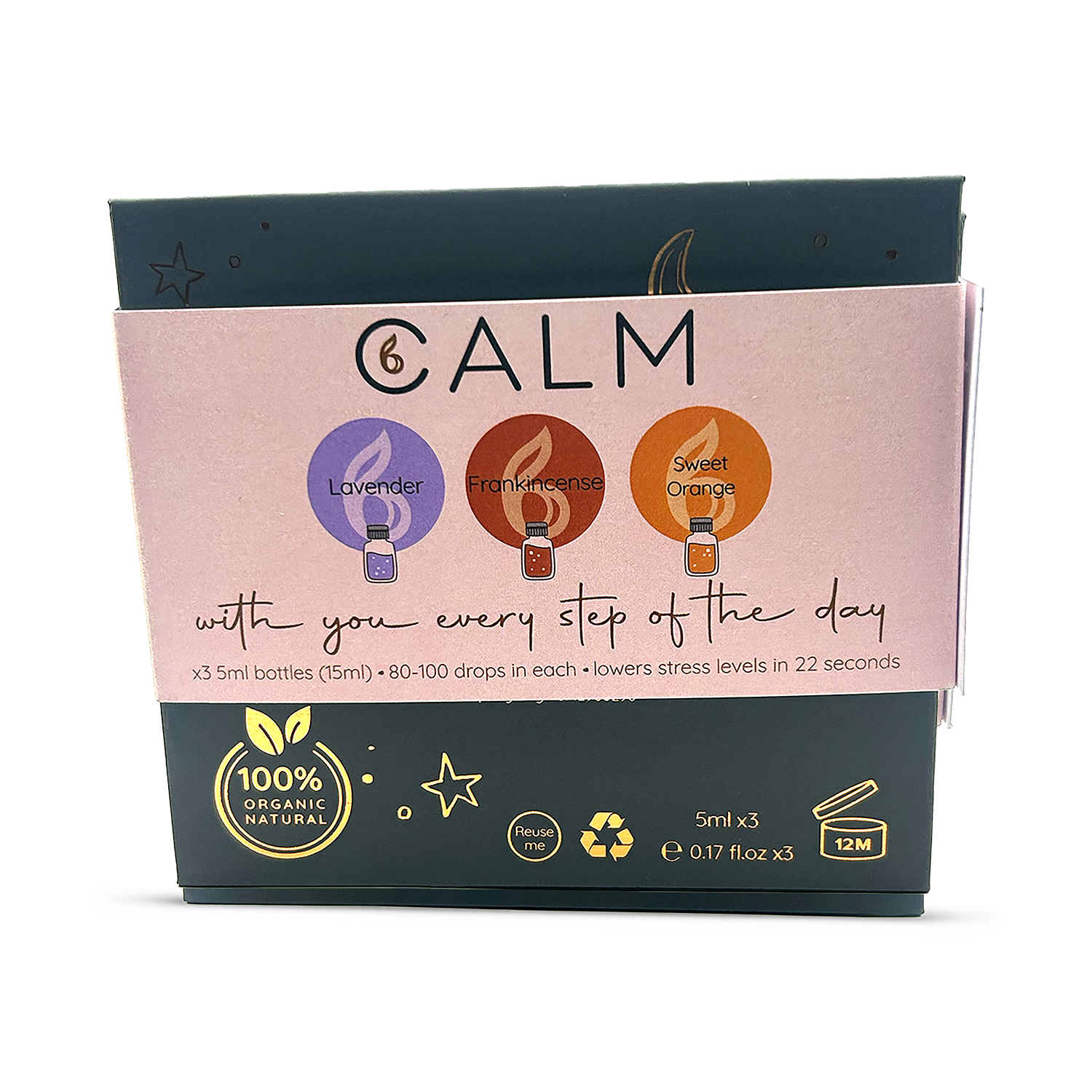 B Calm organic essential oil trio 5ml x3 (British brand)