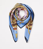 Aspinal of London silk scarf Edwardian garden 140x140cm, imported from the UK