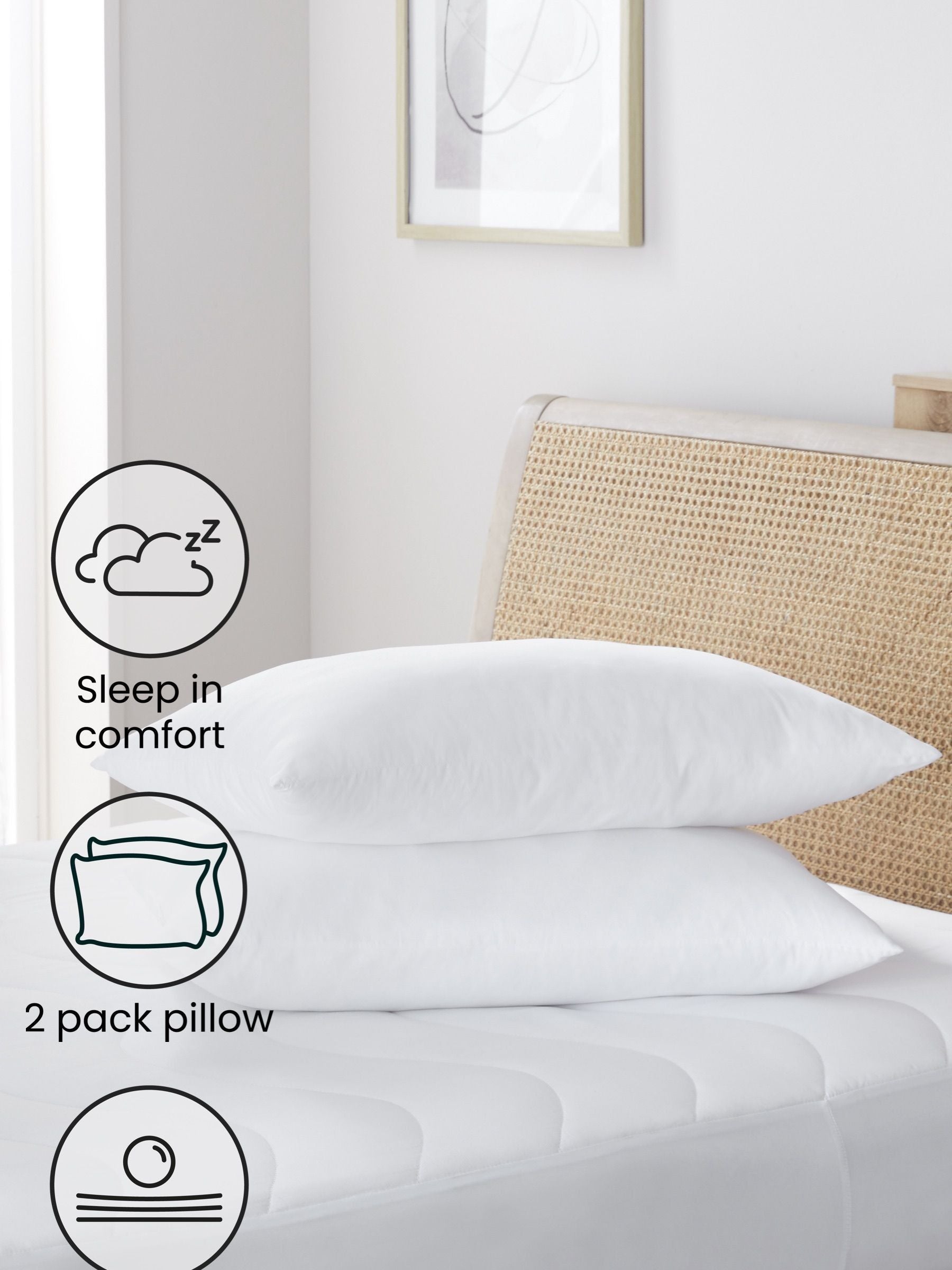 Soft pillows 2 pack (British brand)