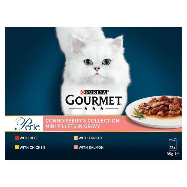 Gourmet Perle Connoisseur's Selection in Gravy Wet Cat Food   12 x 85g GOODS M&S   