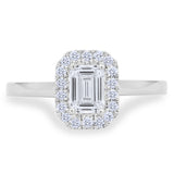 Costco diamond ring emerald and round brilliant cut size M, imported from the UK