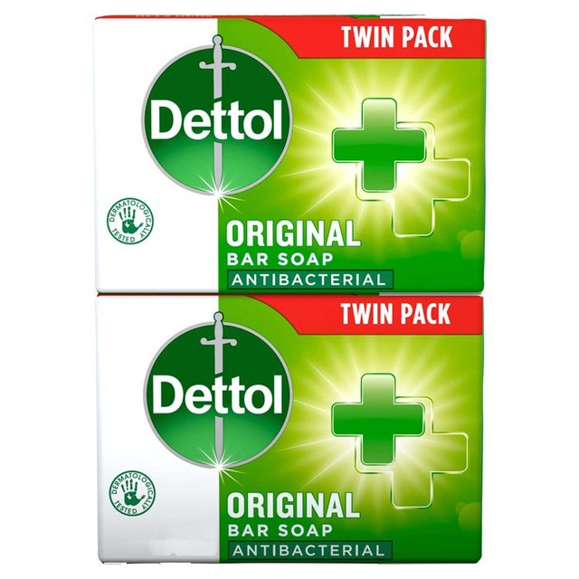 Dettol Original Antibacterial Hand Soap Bar   2 x 100g GOODS M&S   